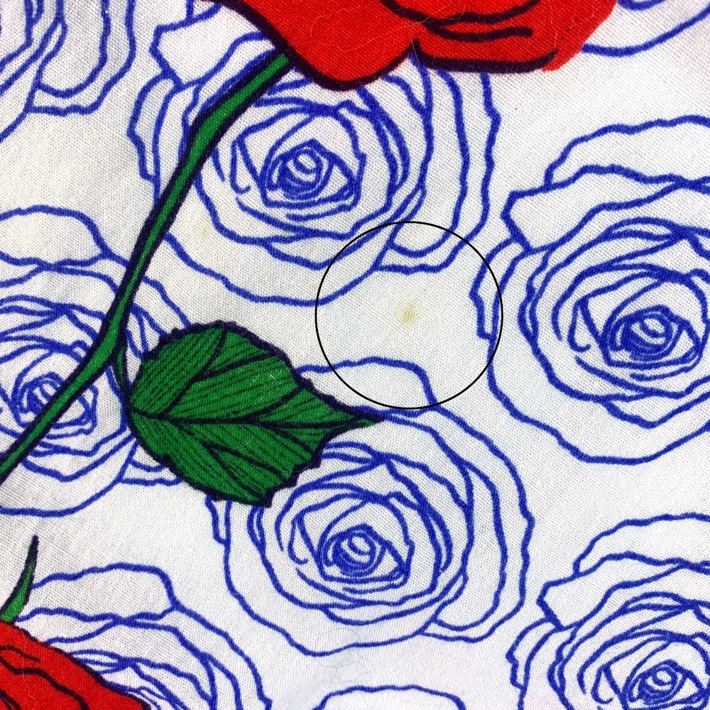 Disney Beauty and the Beast Enchanted Rose Hankerchief Bandana Blue Red Cotton - Picture 5 of 7